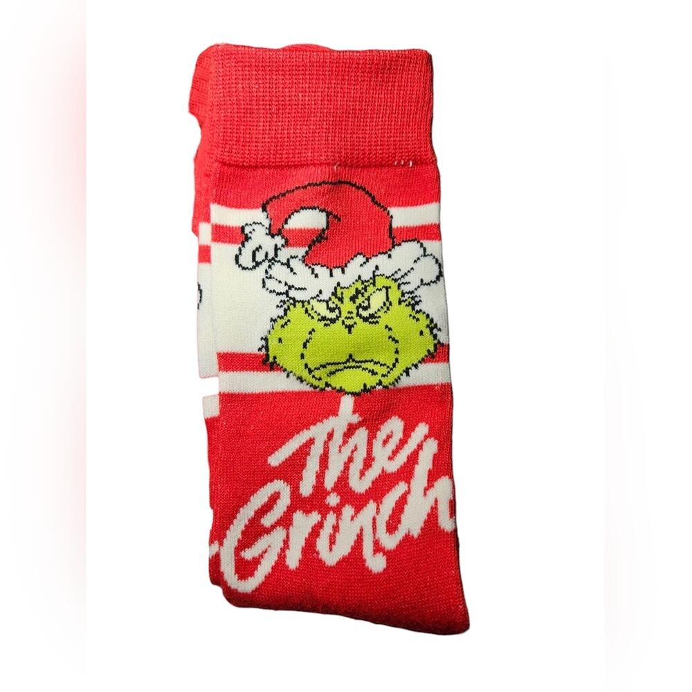 NWOT OS Men's The Grinch socks, red, green, & white colors. Never worn or used.